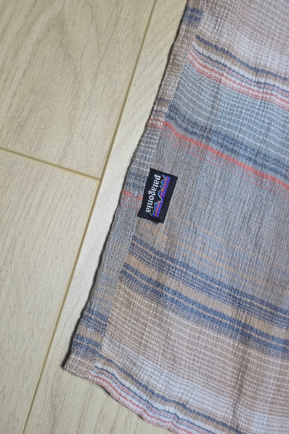 파타고니아 스트라이프 체크 후드 집업 S  상품이미지5