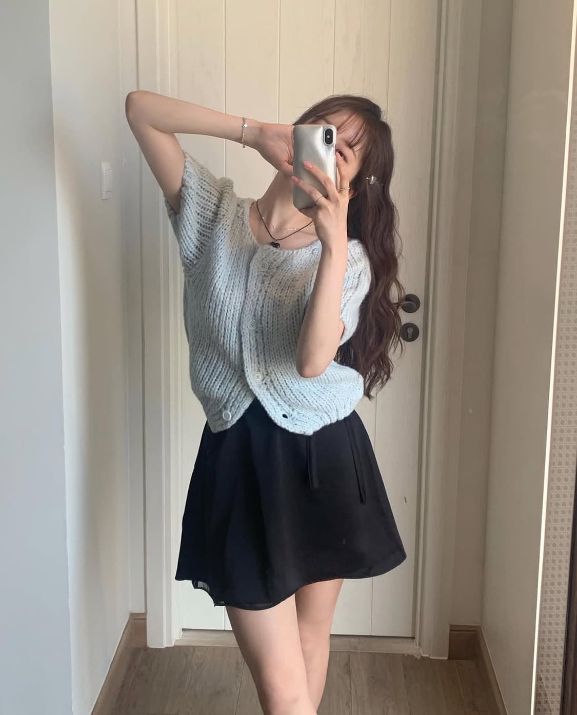>마지막가격<버터엣스카이 마룬가디건(반팔니트) 스카이 상품이미지3