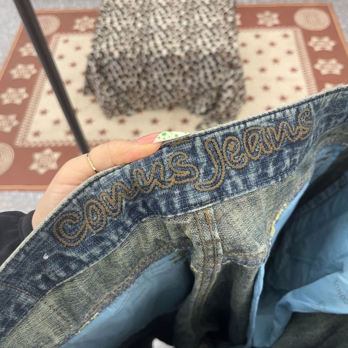 빈티지 아메카지 워싱 트러커 카고 데님팬츠 36인치 C09165 상품이미지6