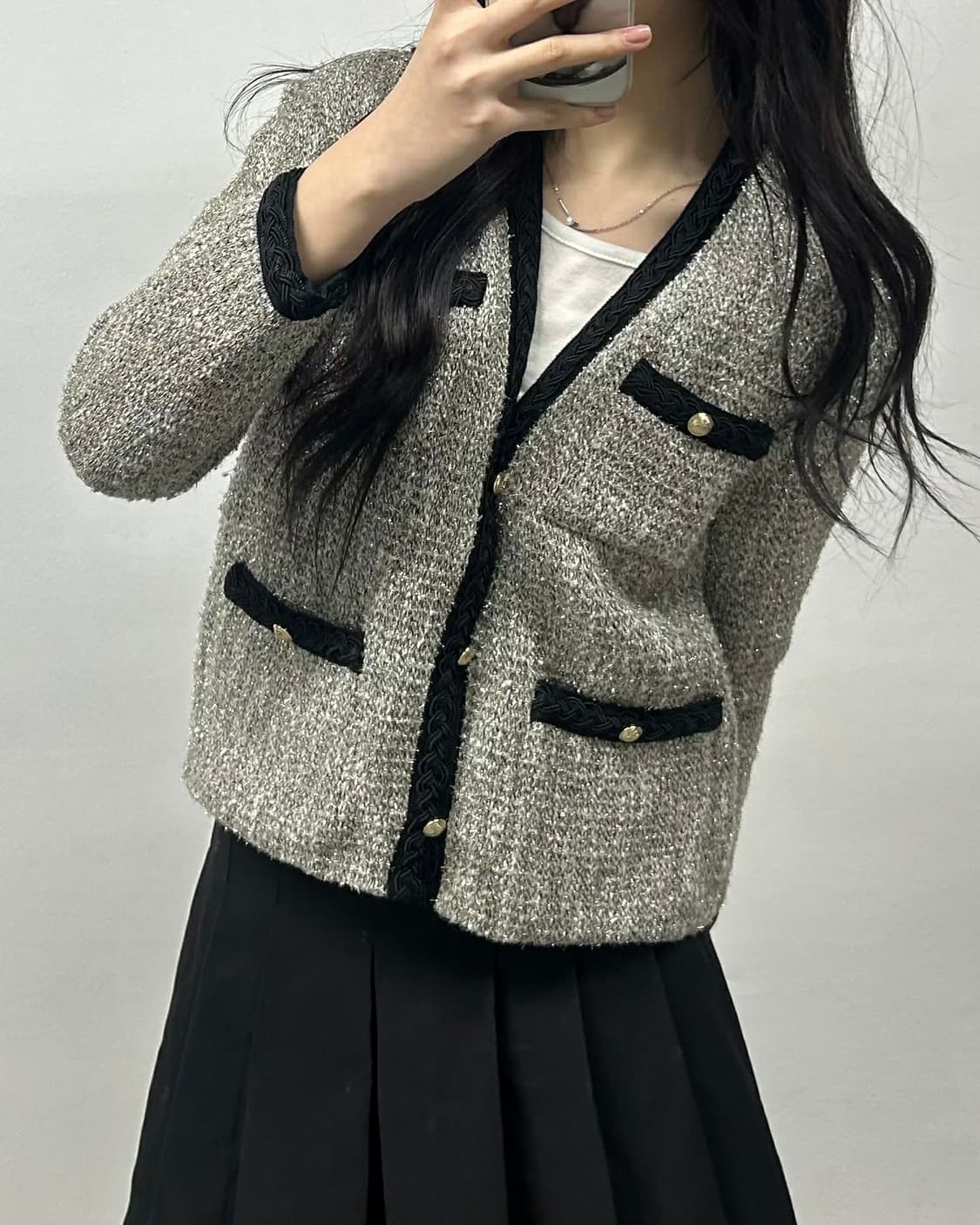 [36] 마쥬 트위드 콘드라스트 손담비 자켓 상품이미지1