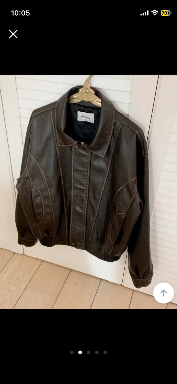 급처)빈티지 워싱 절개 레더자켓 미스치프 보헤미안서울 코이세이오 마뗑킴 상품이미지1