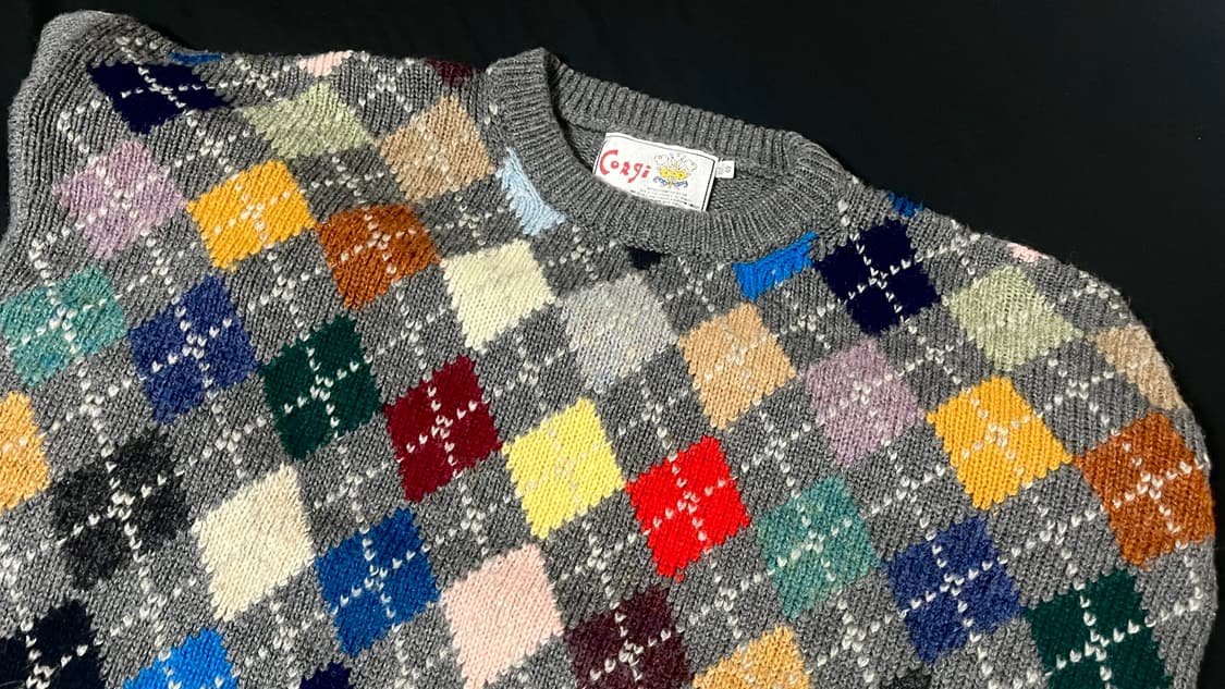 Corgi 핸드메이드 아가일 니트 상품이미지2