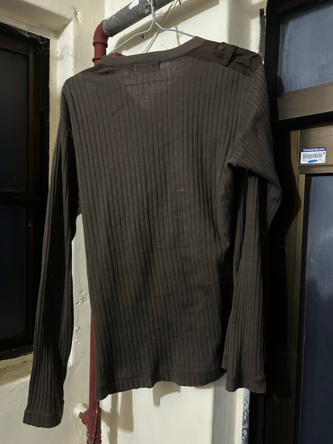 2000s JPN 그런지 브라운 스트라이프 롱슬리브  상품이미지3