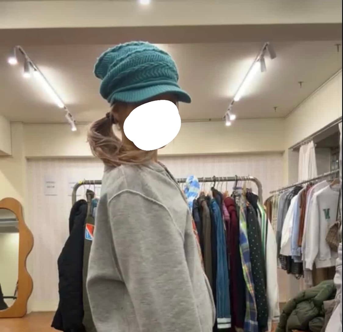 빈티지 차일드매거진 민트 니트캡 비니 상품이미지1