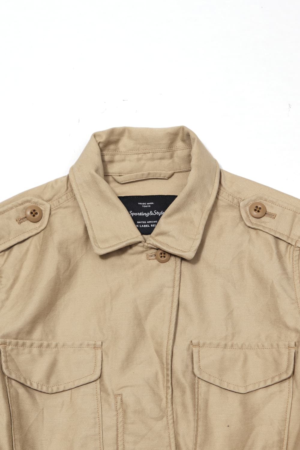 유나이티드 애로우 그린 라벨 릴렉싱  M43 베이지 필드 자켓  상품이미지4