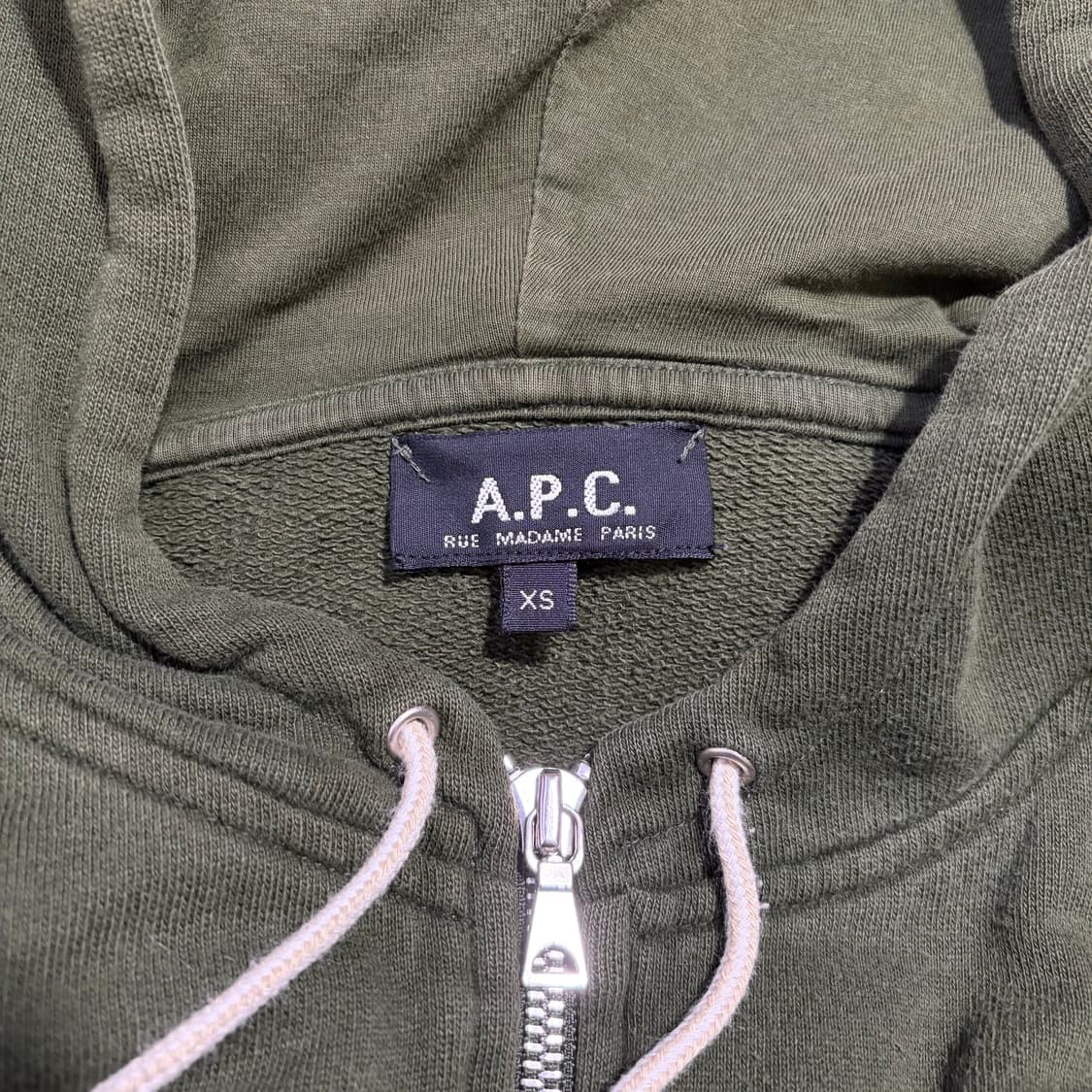 A.P.C 아페쎄 카키 후드집업(XS) 상품이미지3