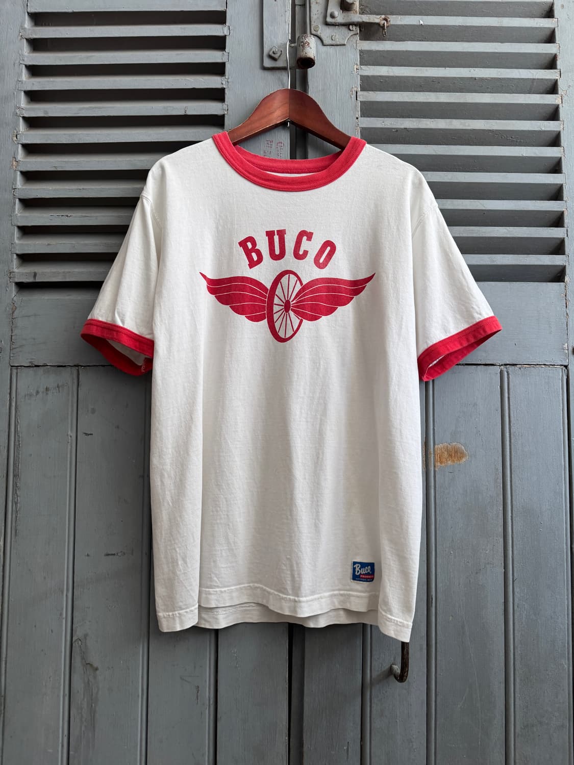 [38]BUCO 부코 리얼맥코이 레터링 로고 링거 티셔츠 상품이미지2