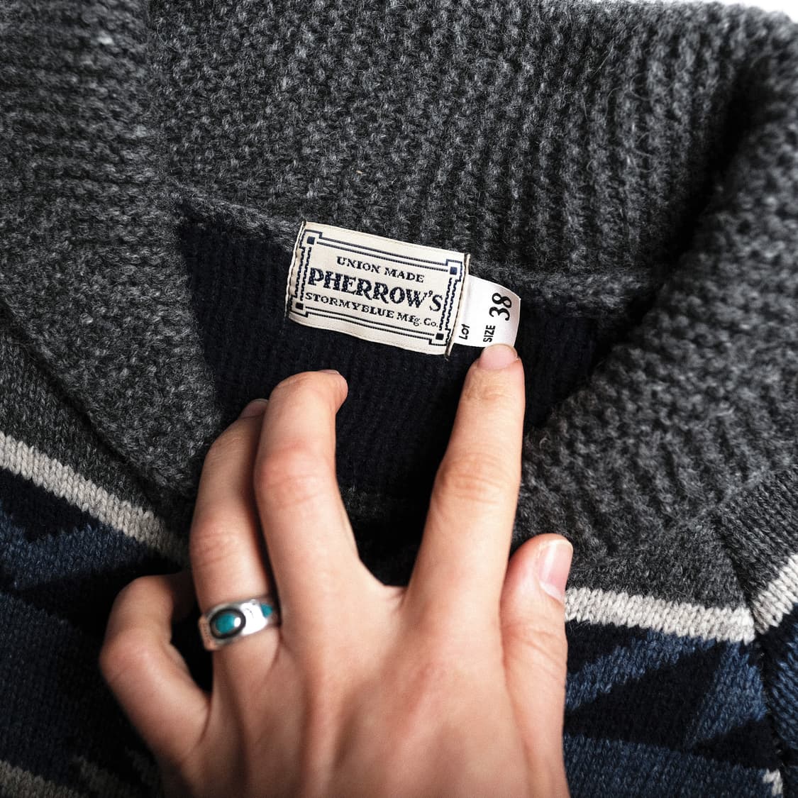 페로우즈 인디언 패턴 코위찬 가디건 38사이즈 (추천 55-66) 상품이미지3