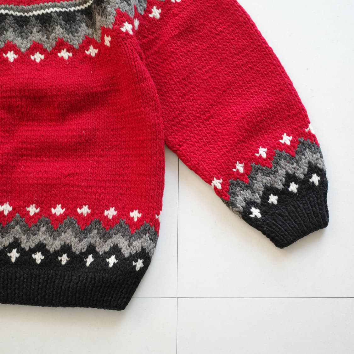 AFGHAN 에콰도르산 에스닉 나바호 아즈텍 핸드메이드 가디건 상품이미지9