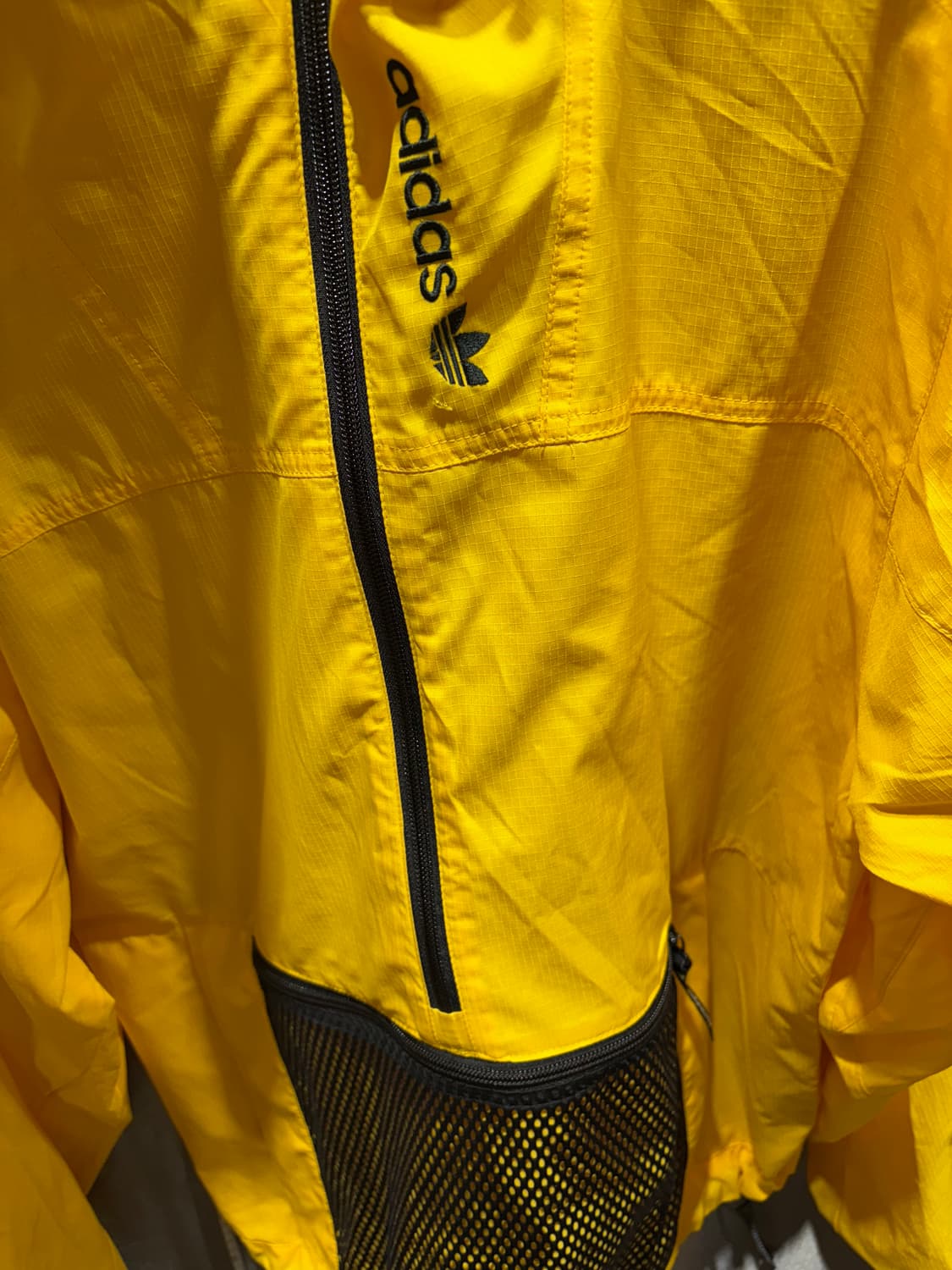 S 아디다스 파이어버드 블루 배색 화이트 바람막이 상품이미지4