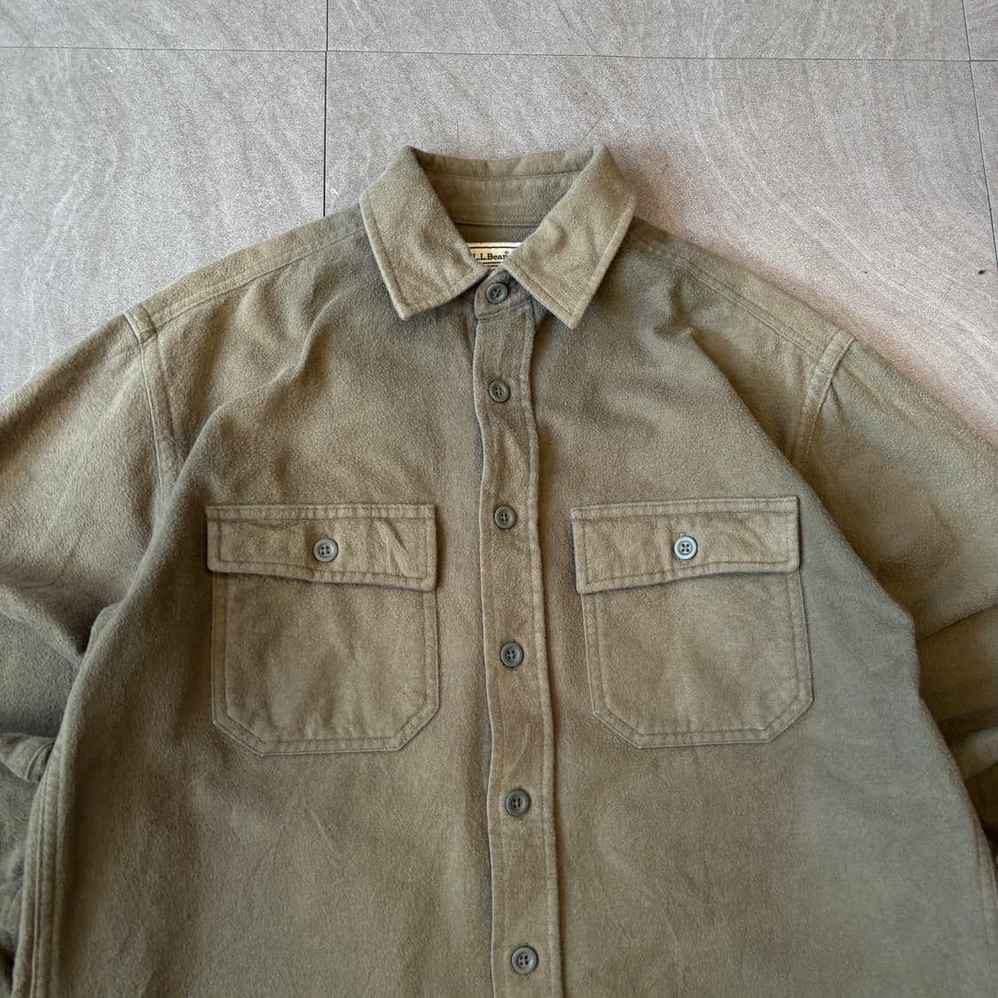 L.L.bean 정품 엘엘빈 카키 코듀로이 긴팔 셔츠 상품이미지3