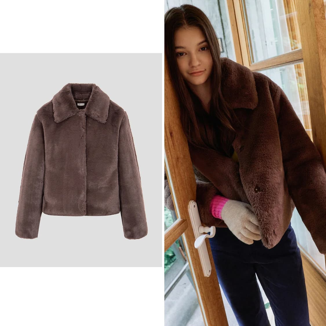 코텔로 22 시어링 하프 코트 상품이미지2