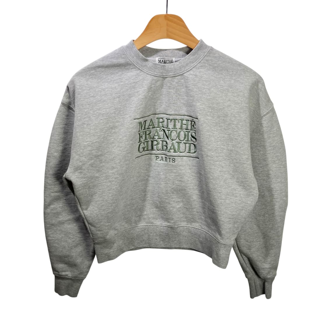 마리떼 그레이 크롭 맨투맨 상품이미지2