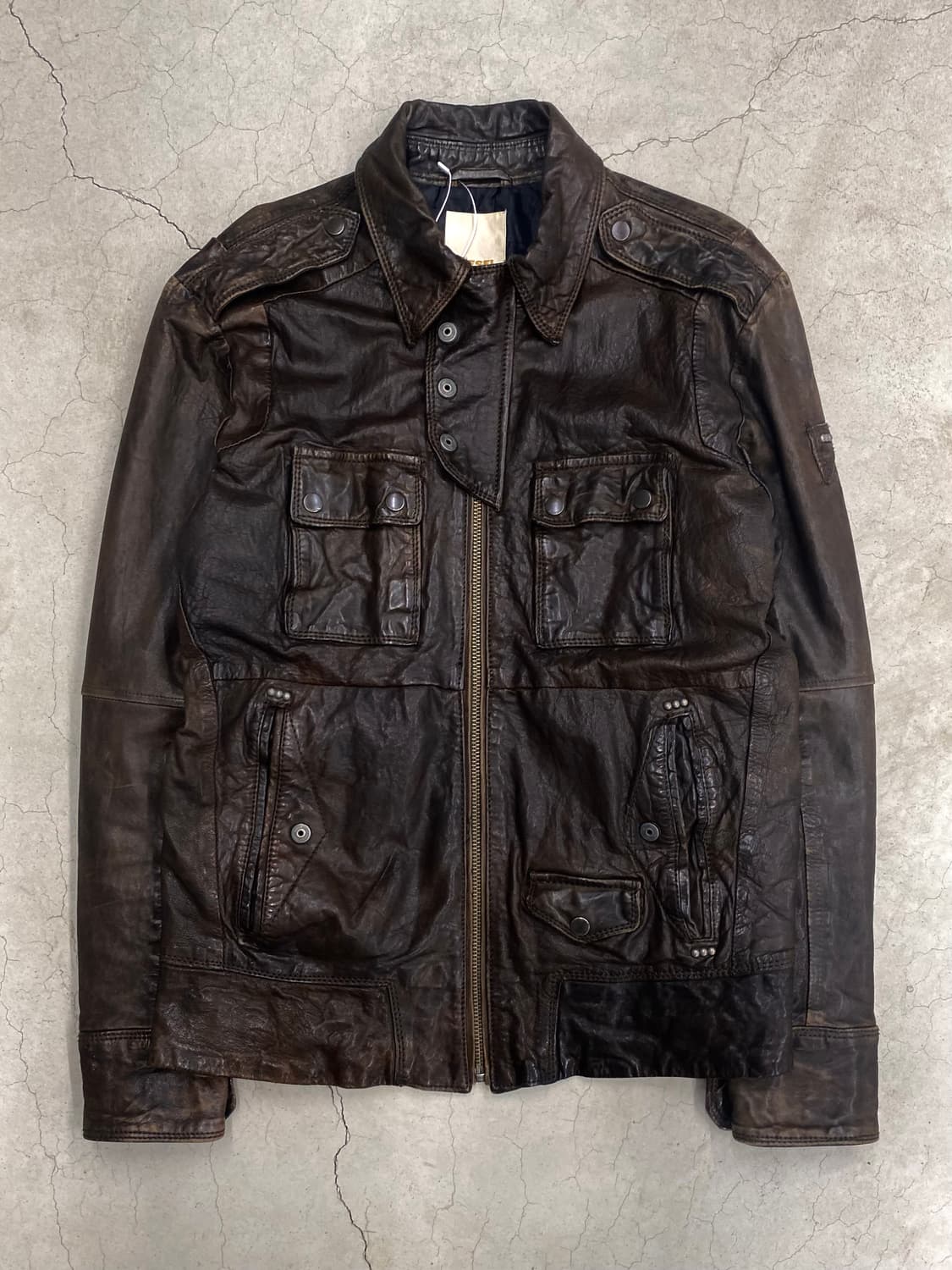 디젤 디어헌터 쉽스킨 레더 자켓 상품이미지4