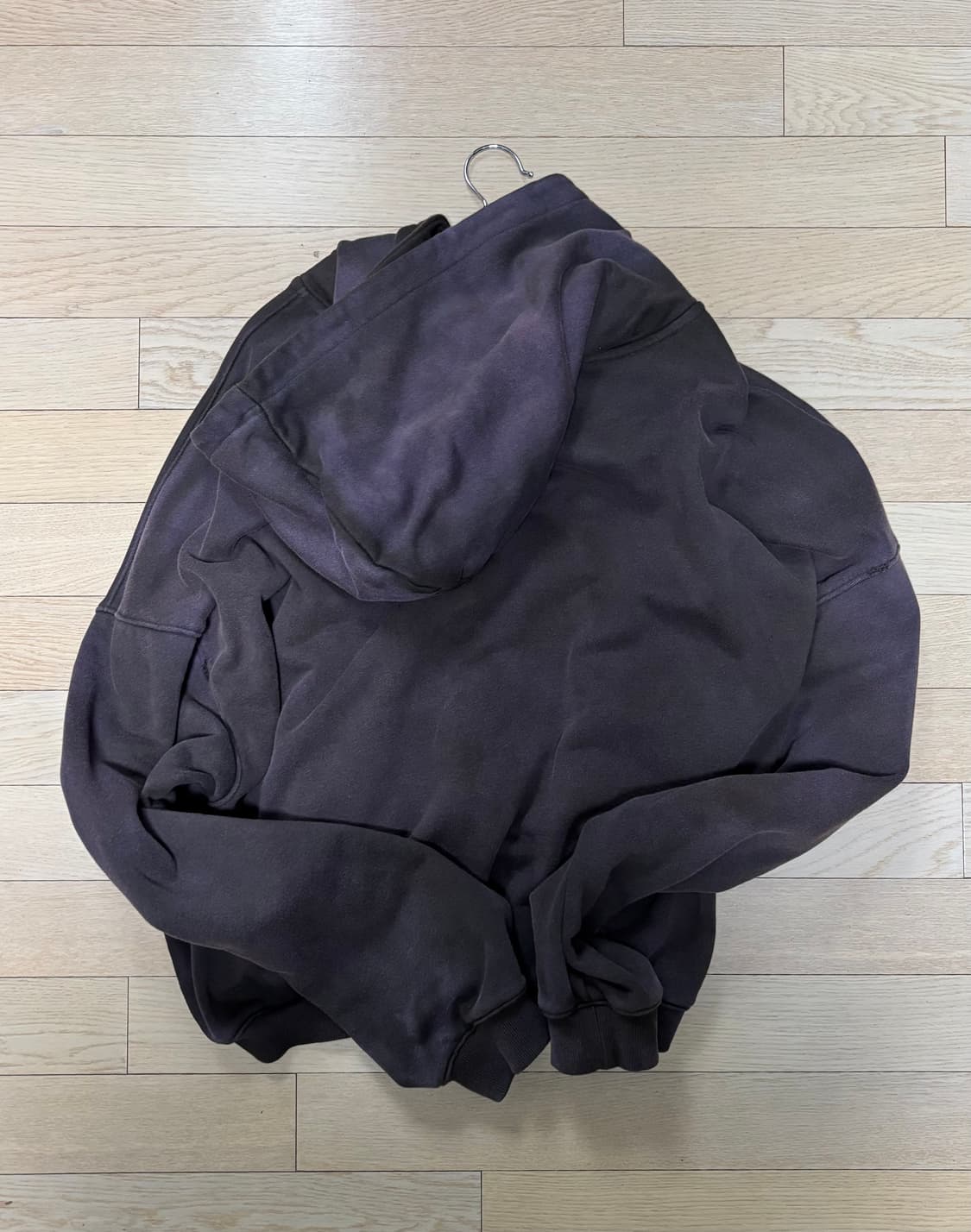 언더마이카 x 노티카 데미지드 후드 집업 브라운 상품이미지2