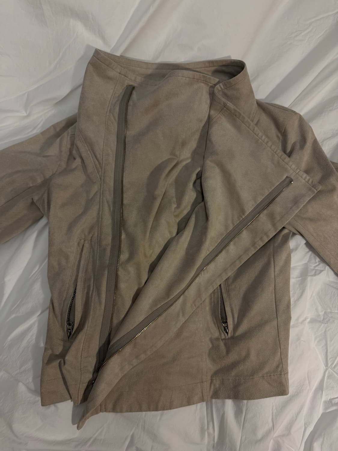 vintage suede high neck jacket 하이넥 자켓 상품이미지2