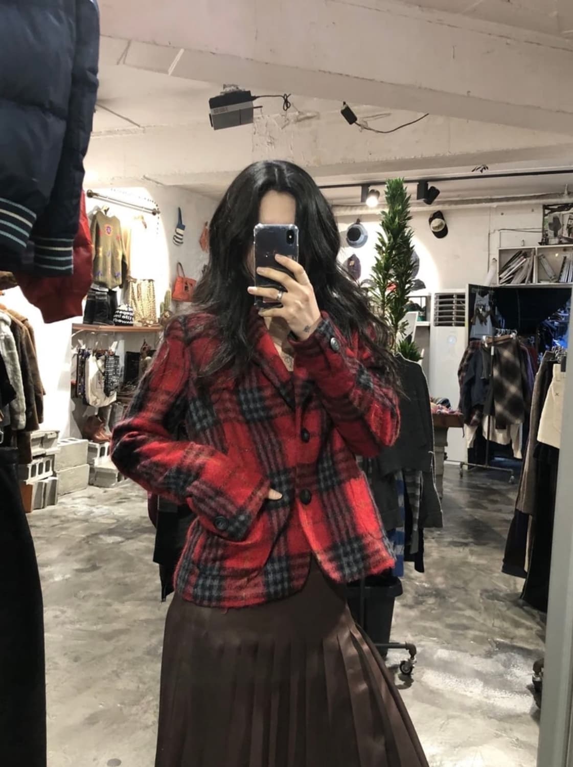 [9119]Max Mara red check blazer 상품이미지1