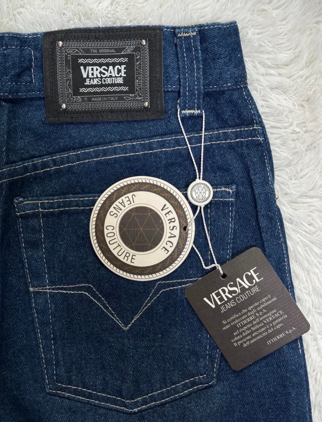 베르사체 진스 꾸뛰르 빈티지 다크 블루 데님 팬츠 상품이미지1