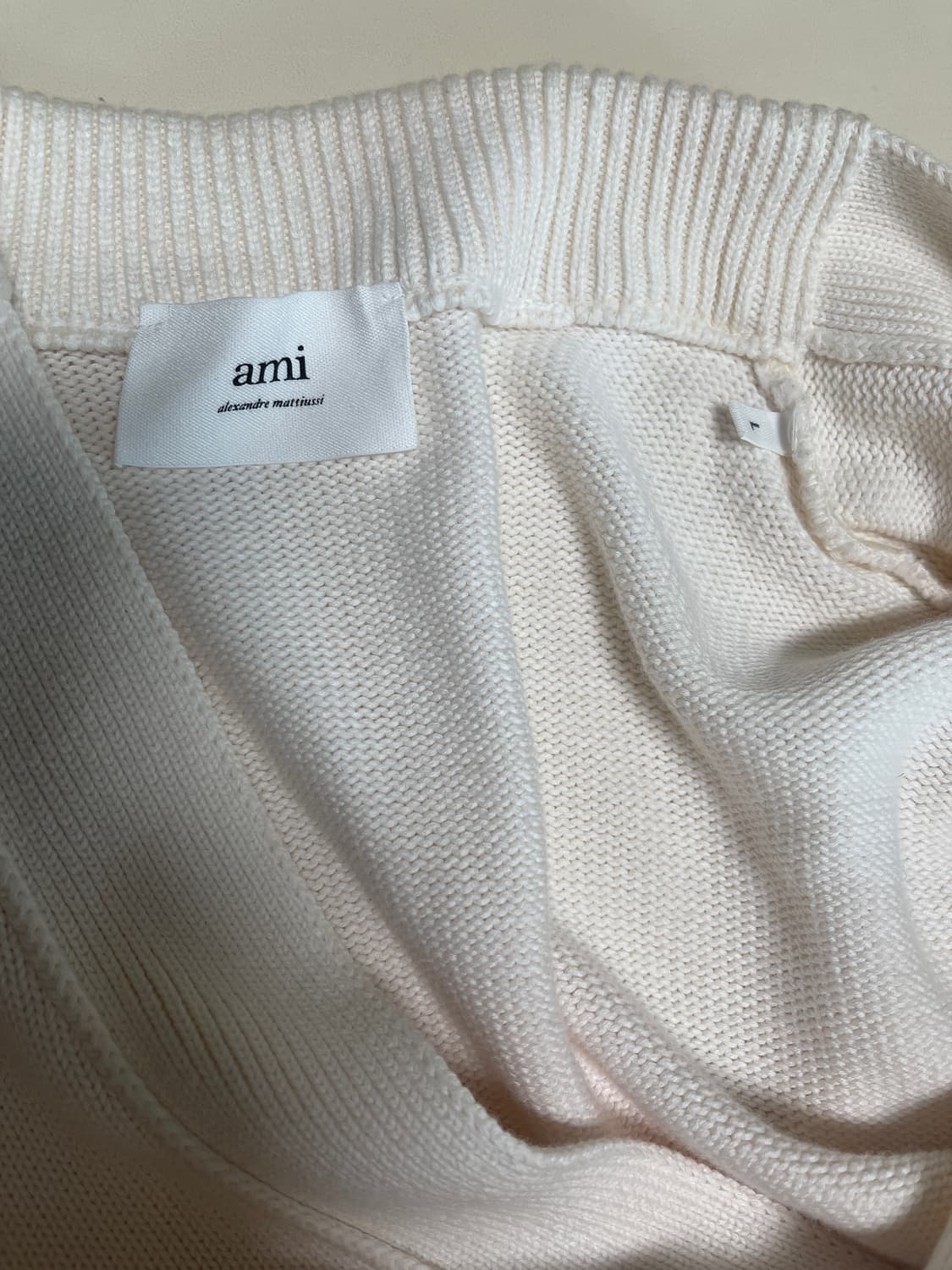정품)ami 아미 가디건 빅하트 오버핏 인타르시아 사이즈L 상품이미지3