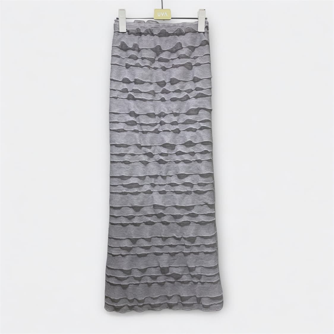 소라색 프릴 장식 롱 스커트 상품이미지1