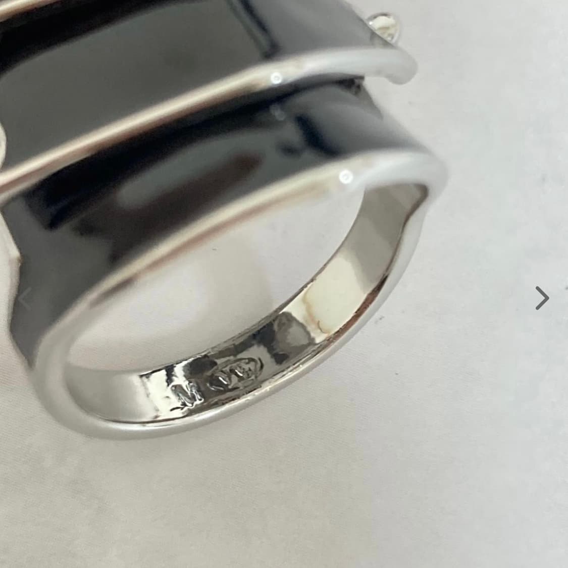 비비안웨스트우드 아카이브 블랙 실버 3단 너클링(새상품) 상품이미지5