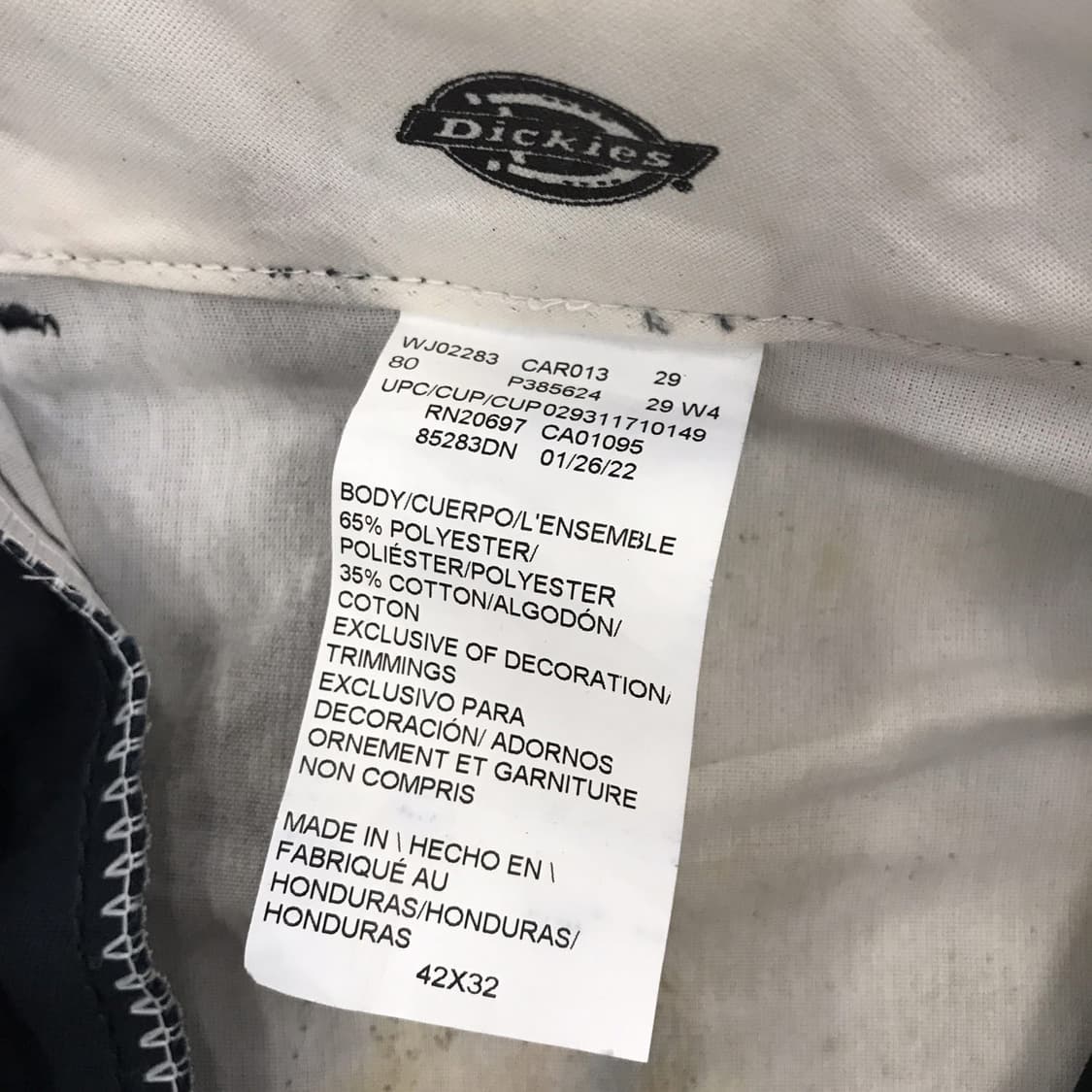 디키즈 더블니 루즈핏 팬츠 네이비 [36인치] 상품이미지4