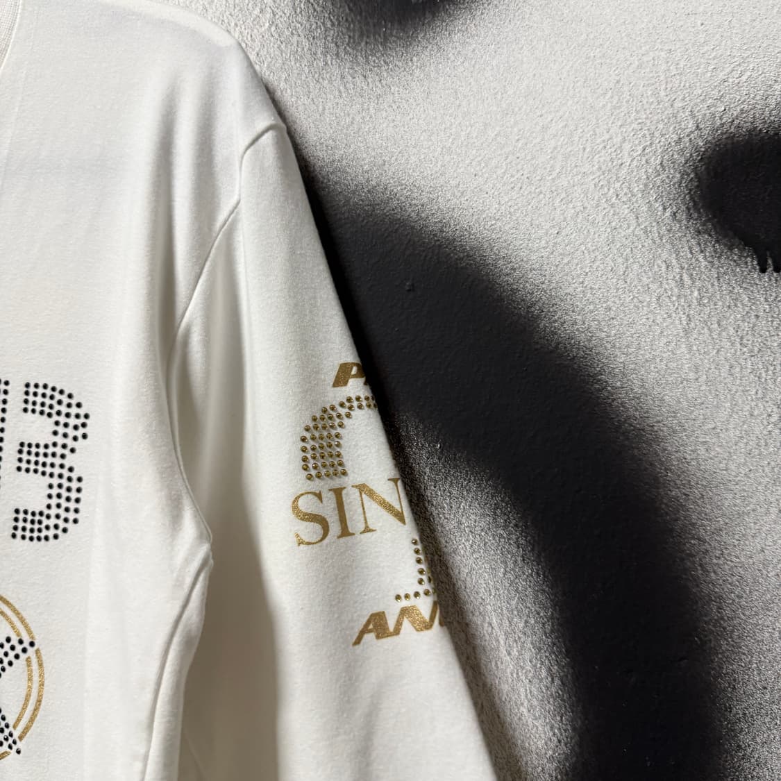 VTG 빈티지 브이넥 비즈 , 풀 프린팅 롱 슬리브 티셔츠 상품이미지6