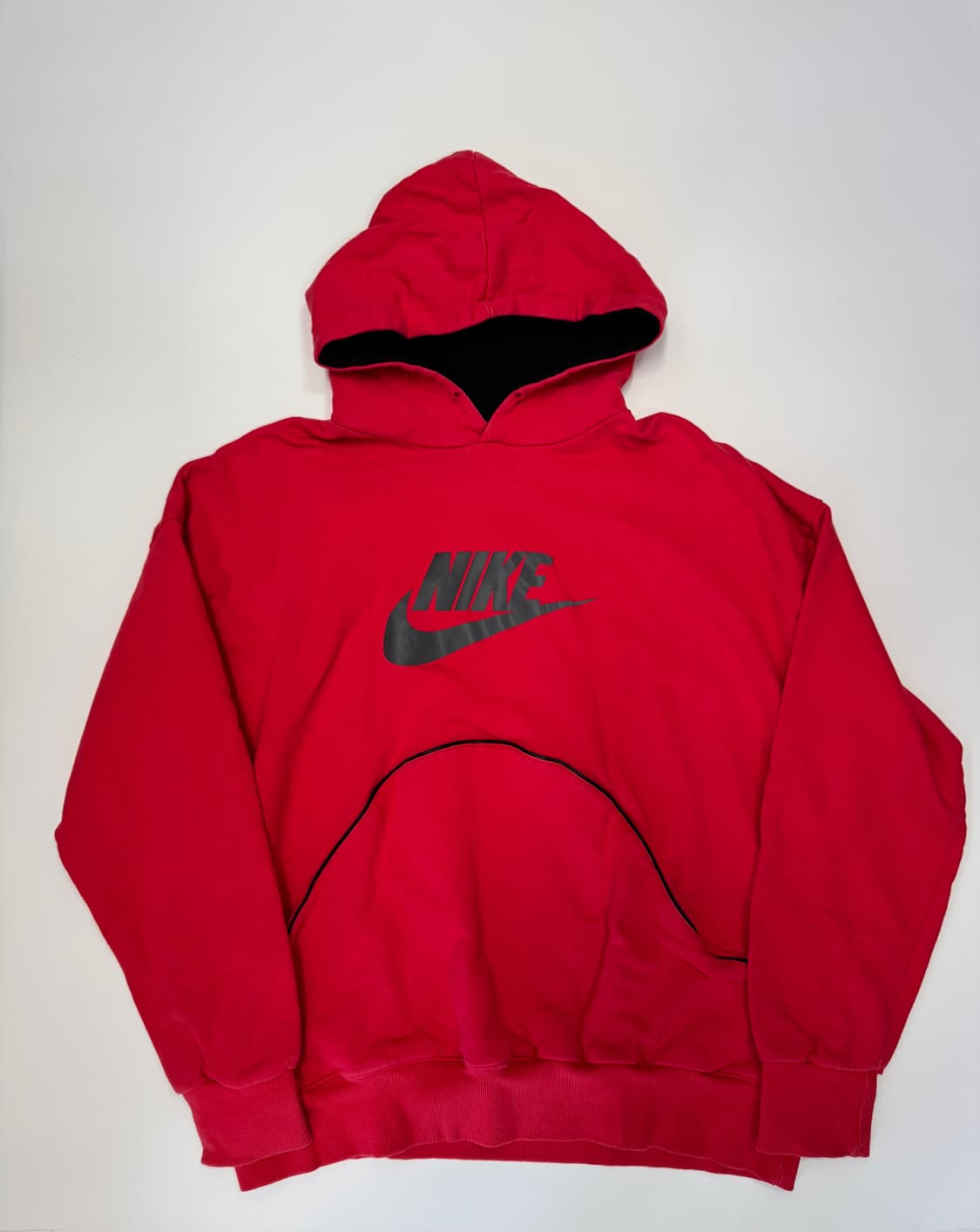 나이키 올드스쿨 오버핏 레드 스웻 후드 티셔츠 L~ XL 상품이미지1