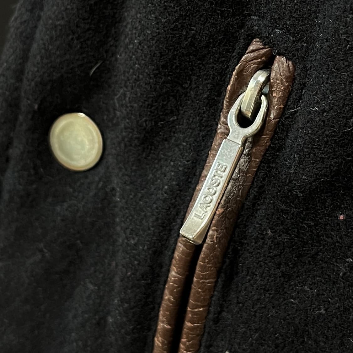 00s 라코스테 레더 슬리브 바시티 자켓 Made in Italy (DE 상품이미지8