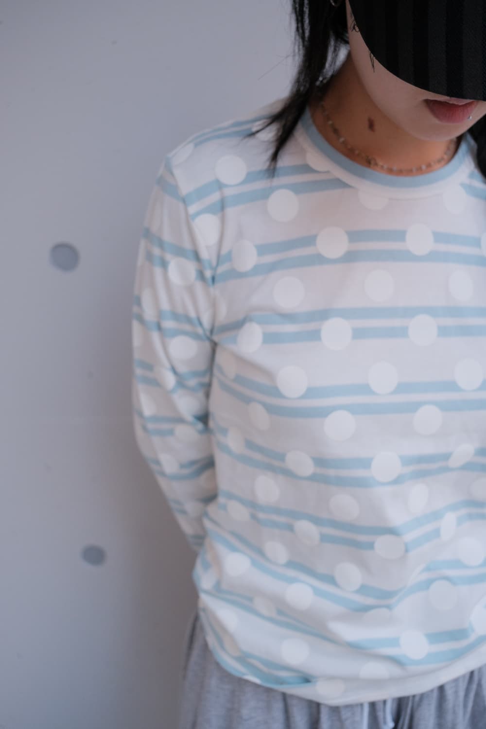 Dot stripe long sleeve top 상품이미지2
