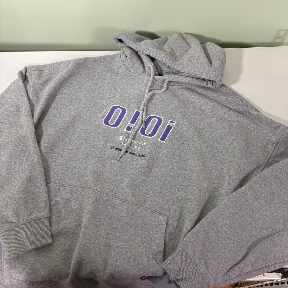 L 5252 BY OIOI 그레이 후드티 상품이미지1