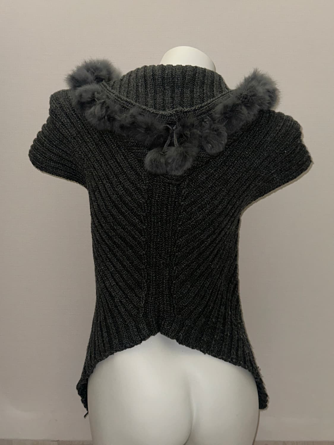 빈티지 퍼 니트 후드 집업 상품이미지5