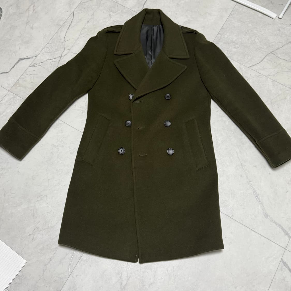 카이아크만 카키색 더블코트 상품이미지1