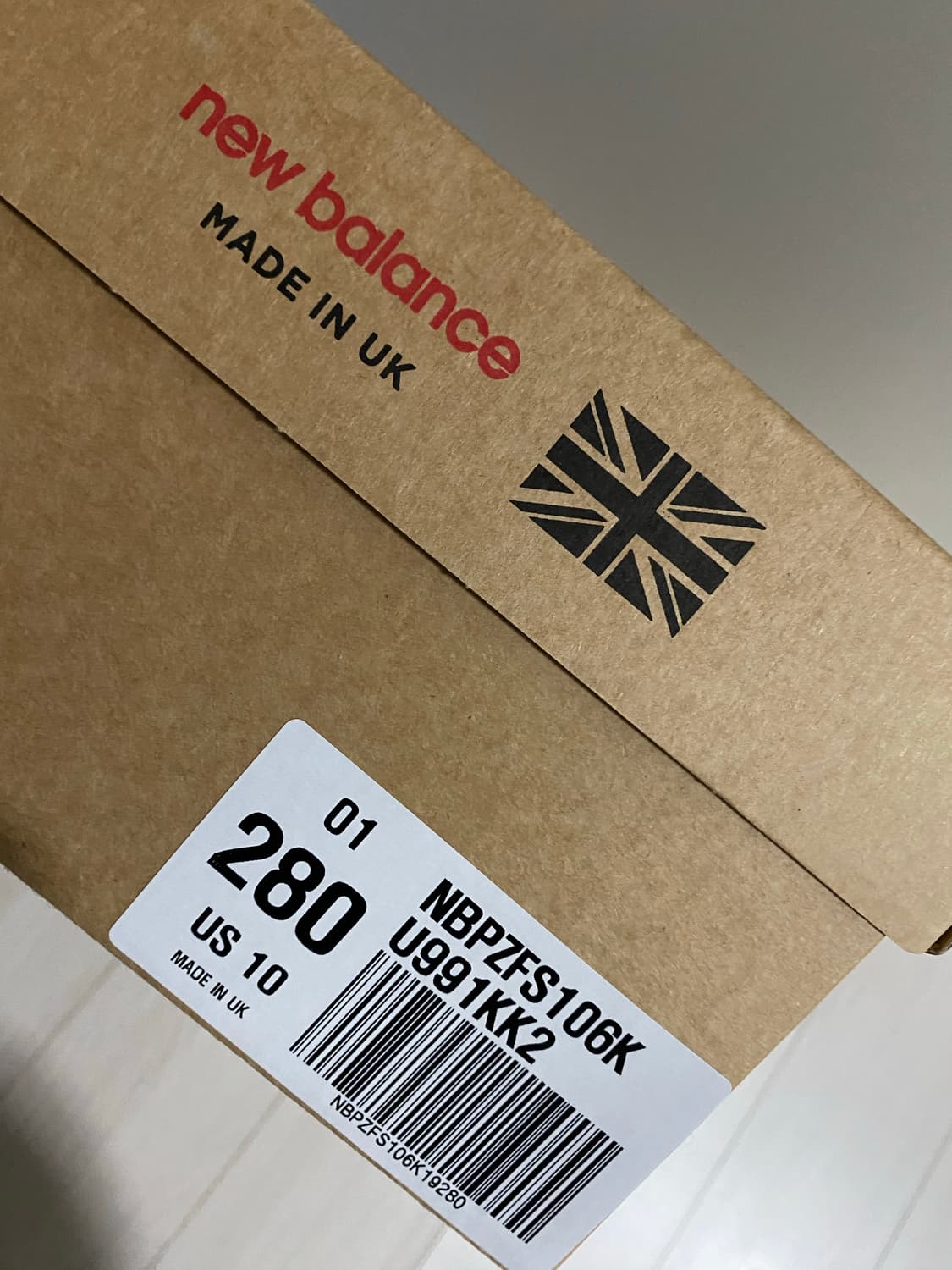 뉴발란스 991v2 메이드인 UK  블랙 그레이 280 새상품 상품이미지3