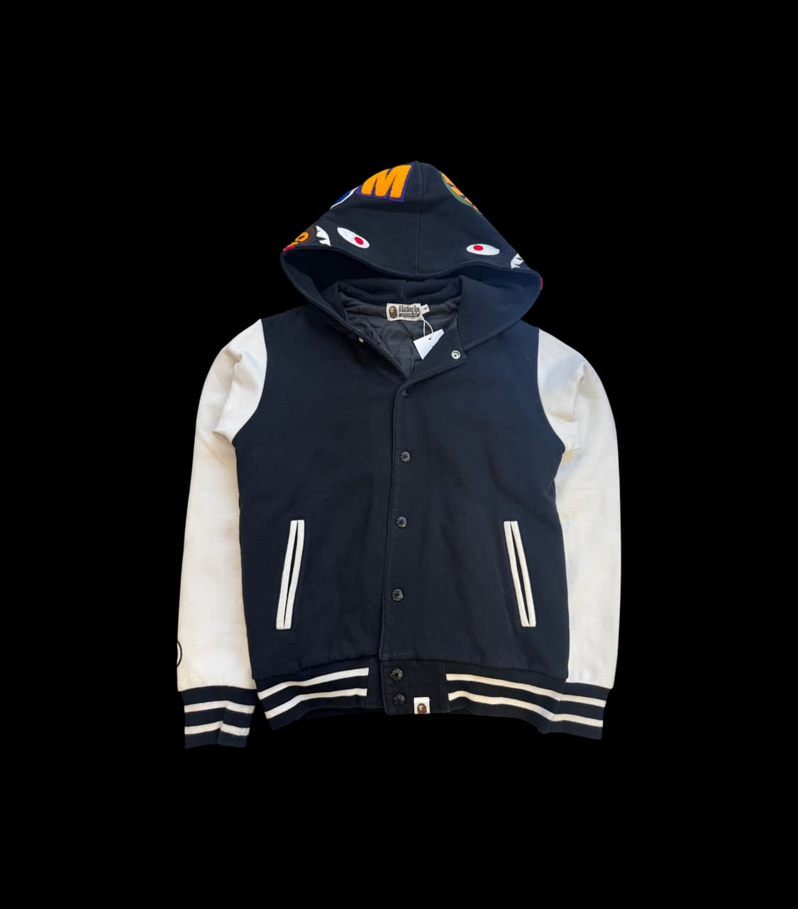 베이프 샤크 후디드 바시티 자켓 상품이미지1