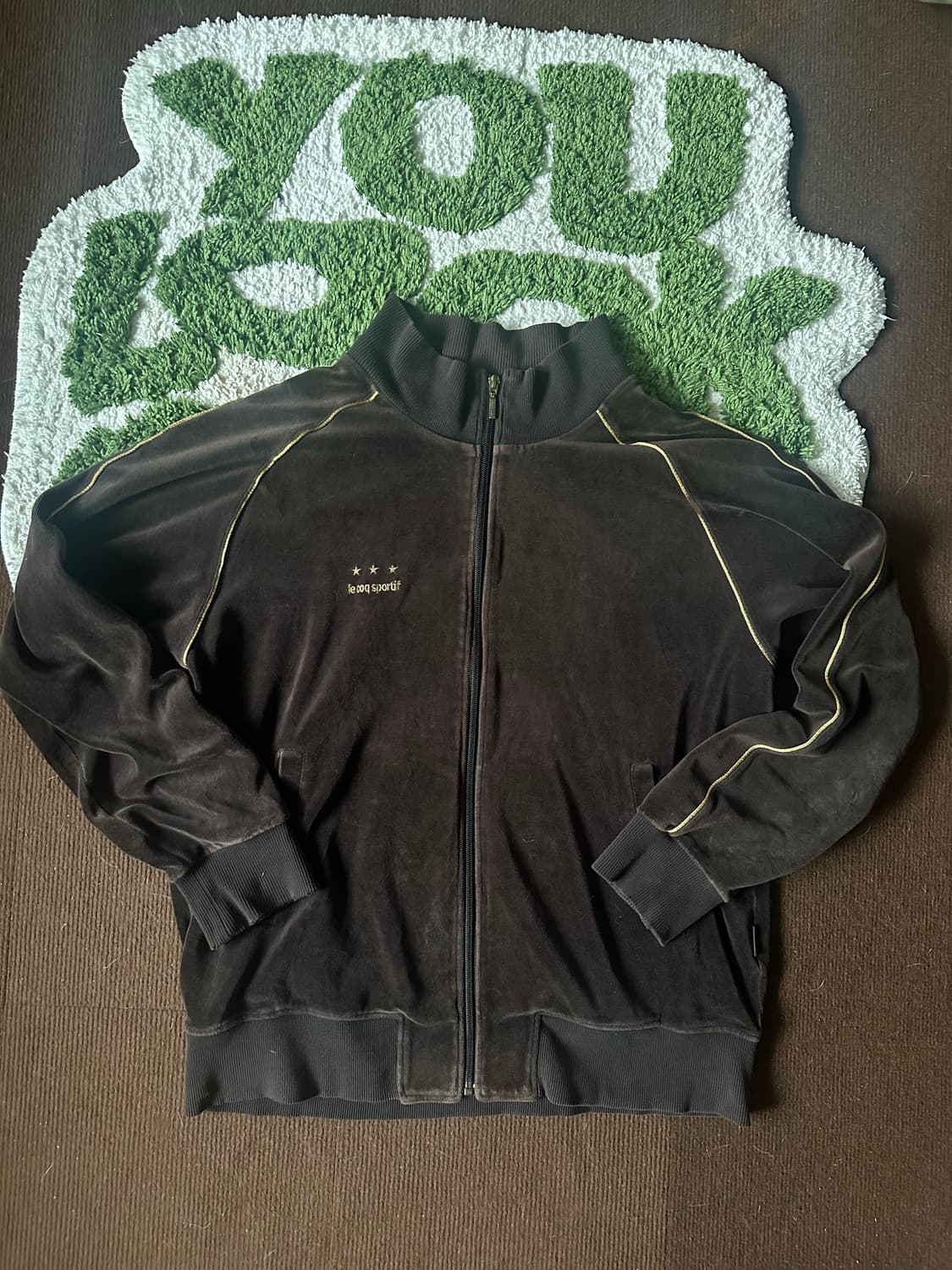 르꼬끄 벨벳 트랙탑 져지 브라운 y2k 상품이미지1