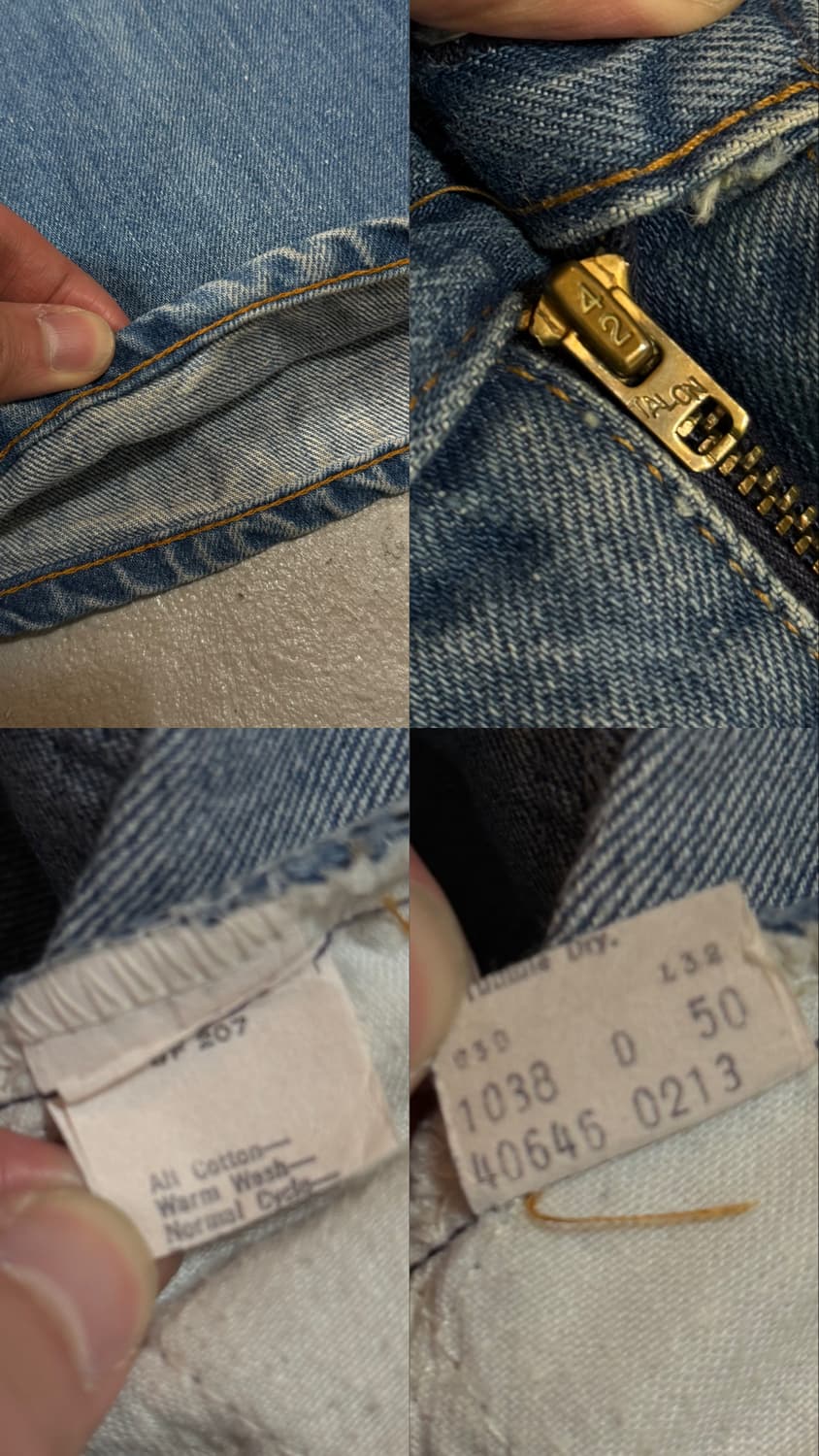 70's USA Made 빈티지 리바이스 646 벨바텀 부츠컷 오렌지탭 상품이미지9