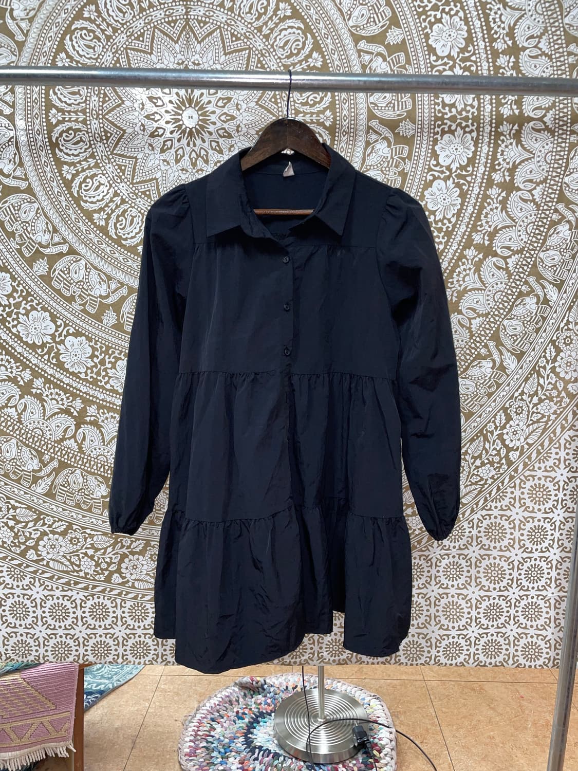 빈티지 여성 검정 셔츠 캉캉 원피스  상품이미지2