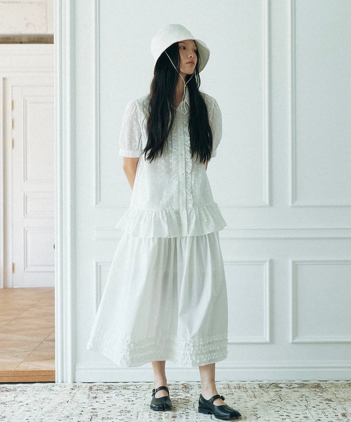 배포! 쿠키시 Ruffle short sleeve blouses 상품이미지2