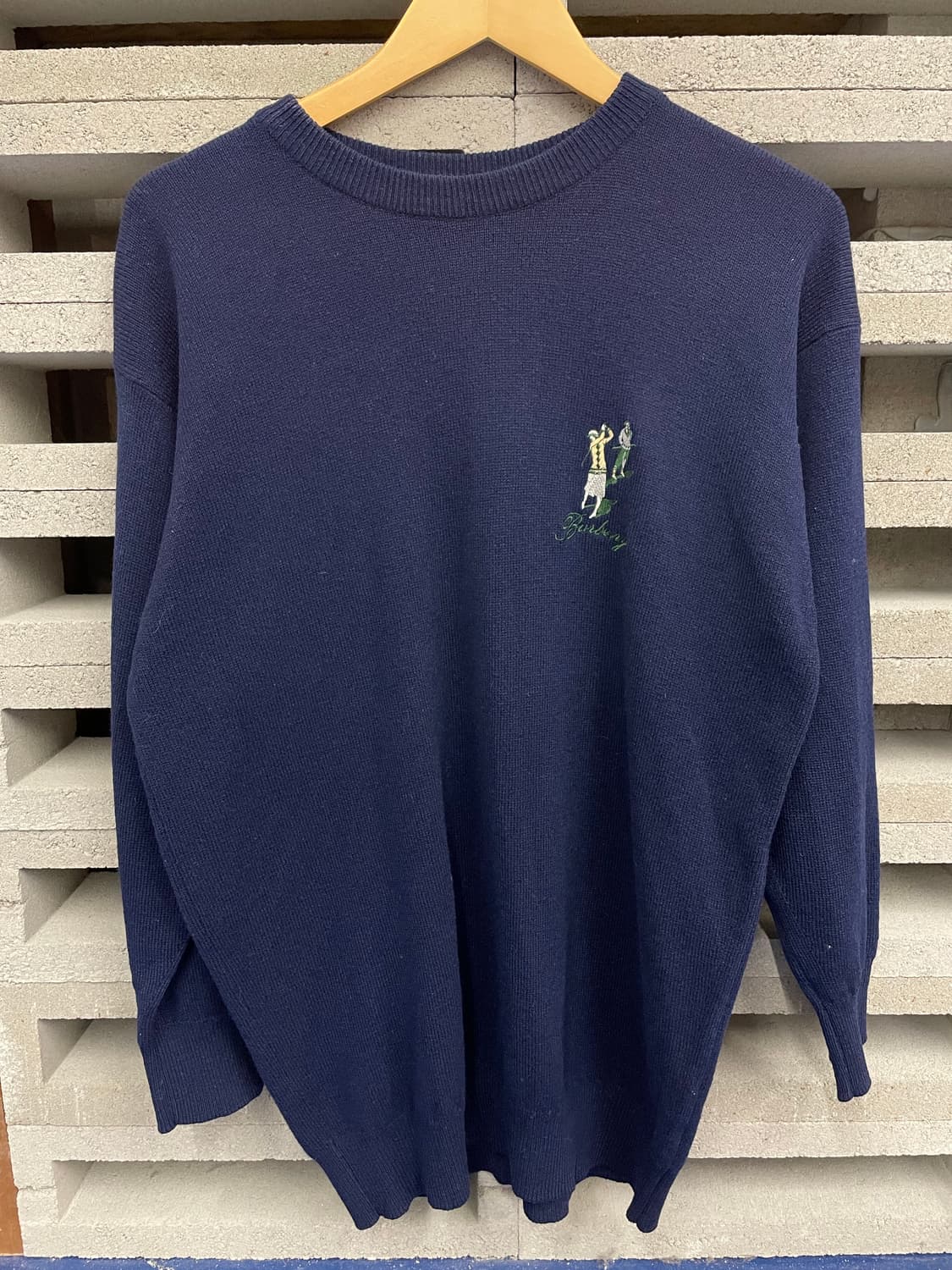 1990s Burberrys 버버리 스코틀랜드 골프맨 니트 상품이미지4