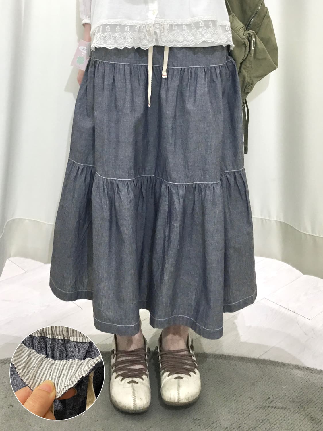 stripe point skirt 상품이미지1