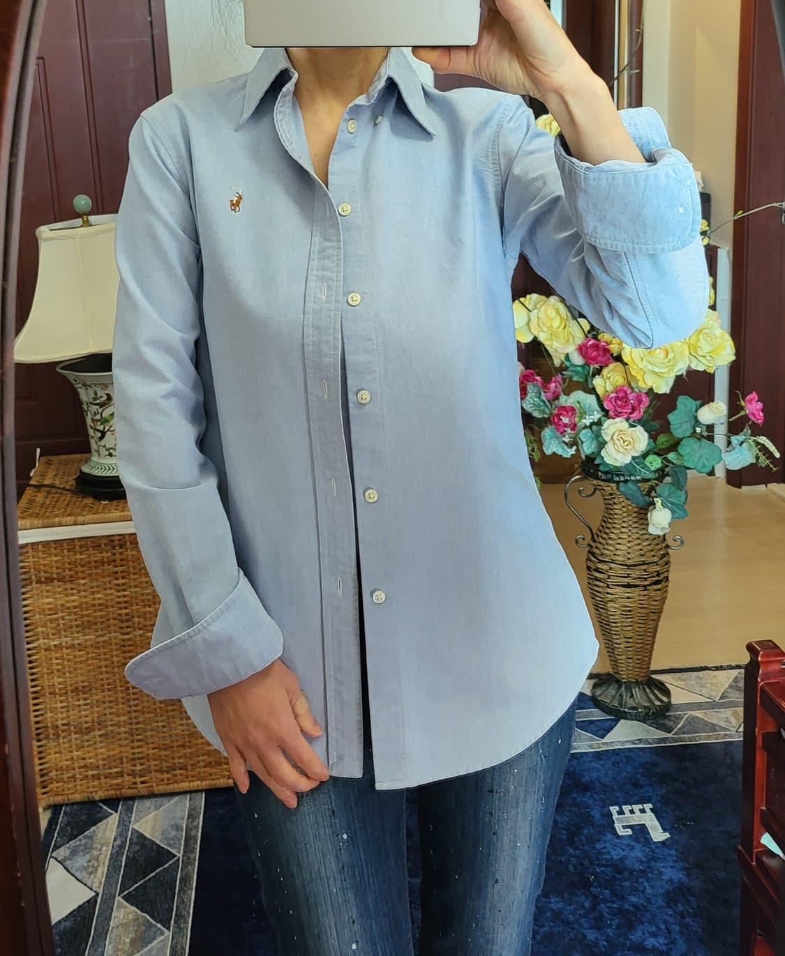 국내택 정품 폴로 랄프로렌 옥스포드 여성 셔츠 상품이미지1