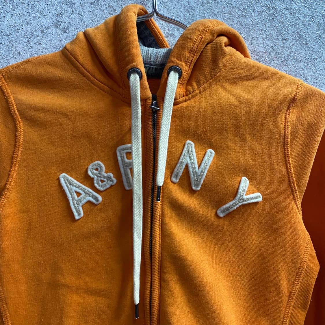 아베크롬비 레터링 패치 오렌지 후드집업 B4390 상품이미지3