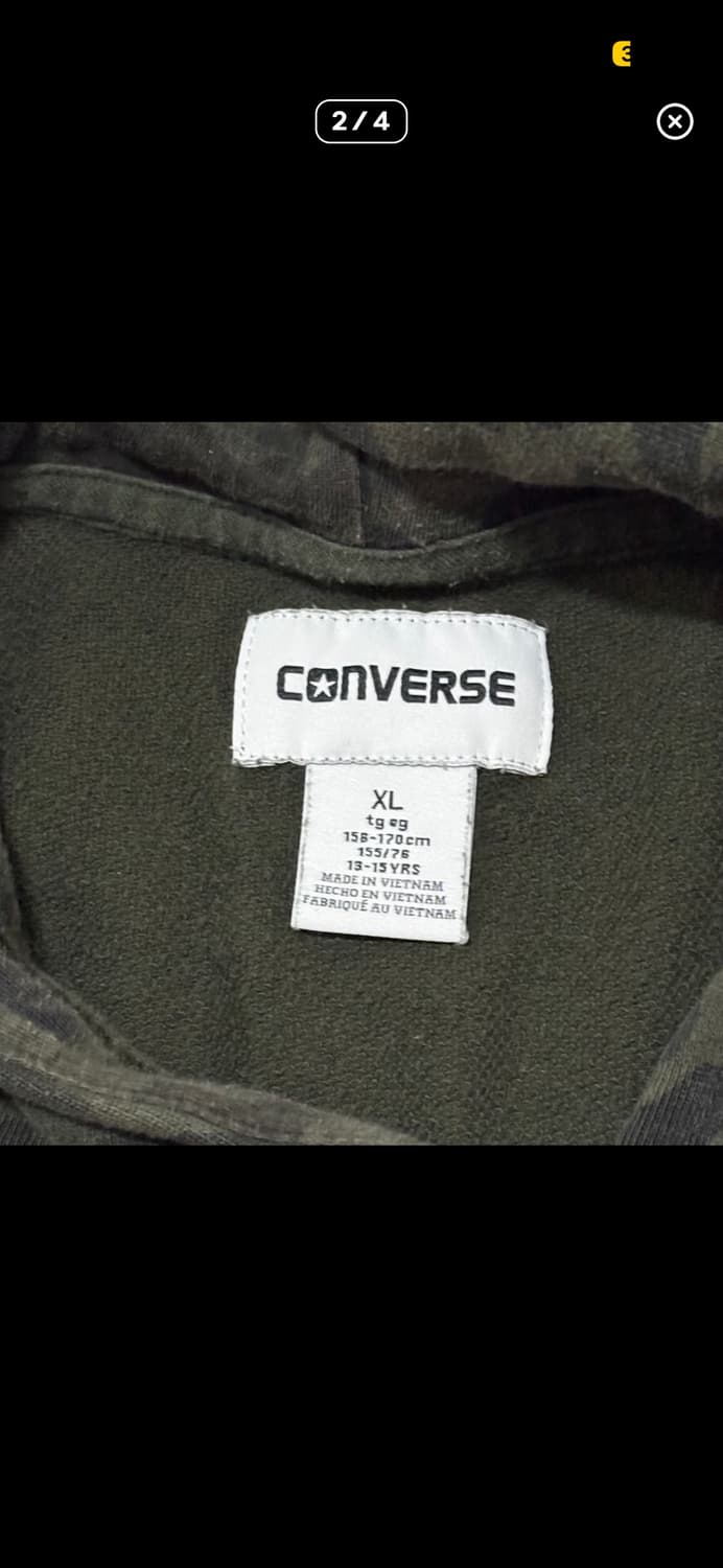 Converse 카키 브라운 화이트 카모플라쥬 후드티 상품이미지2