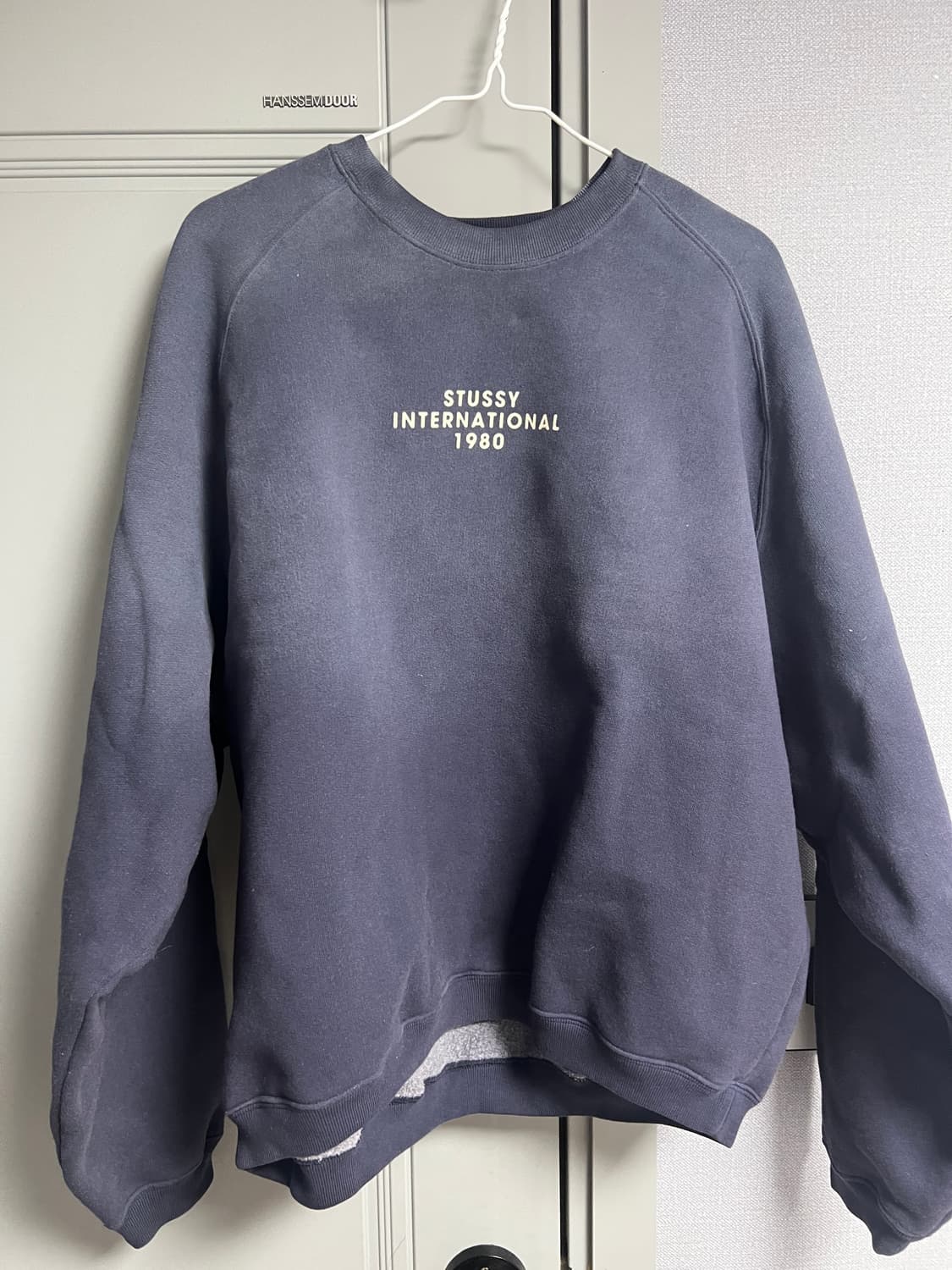 스투시 래글런 슬리브 크루 네이비 상품이미지2