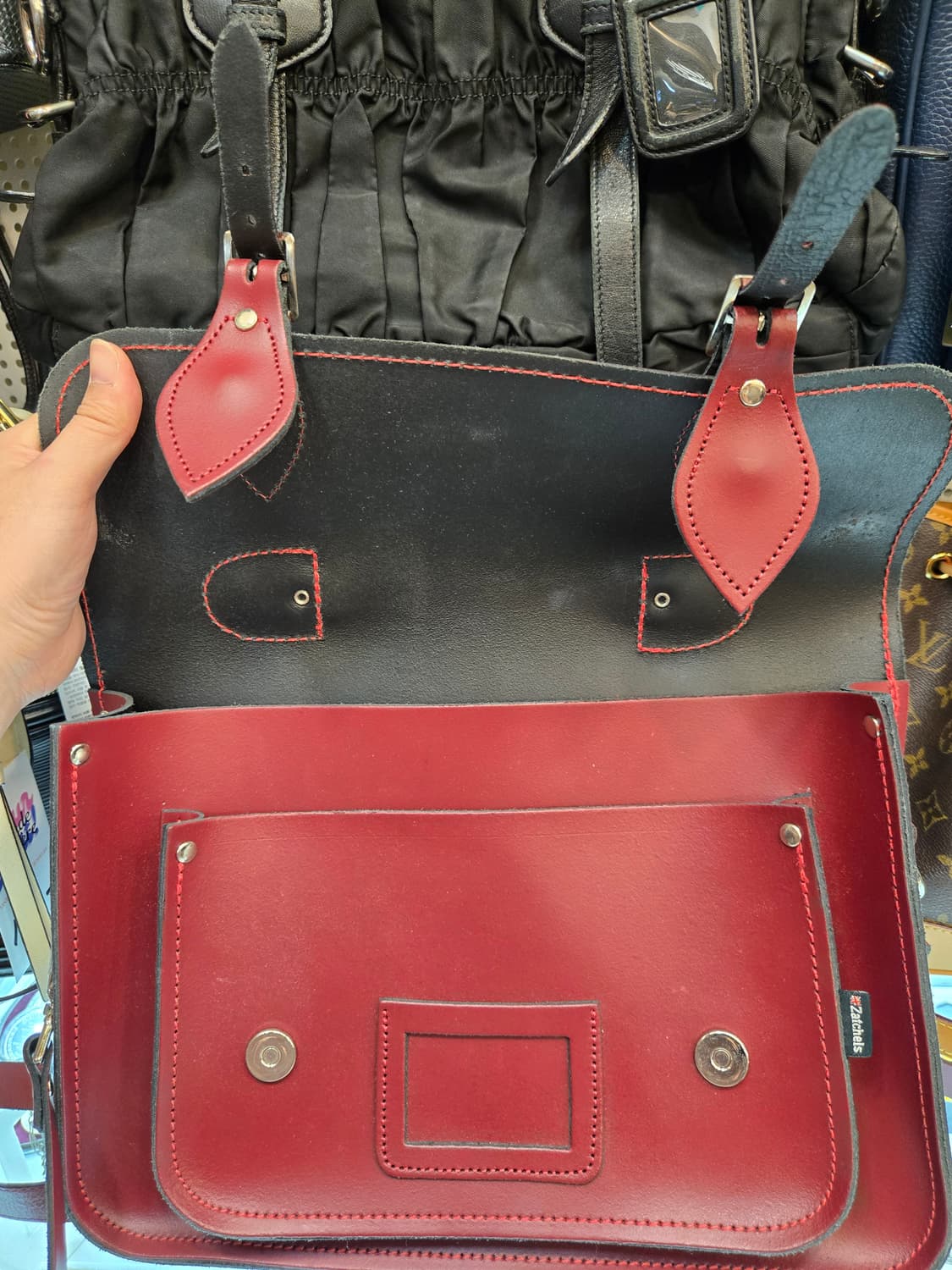 Zatchels 자첼 가방 버건디 사첼백 상품이미지6