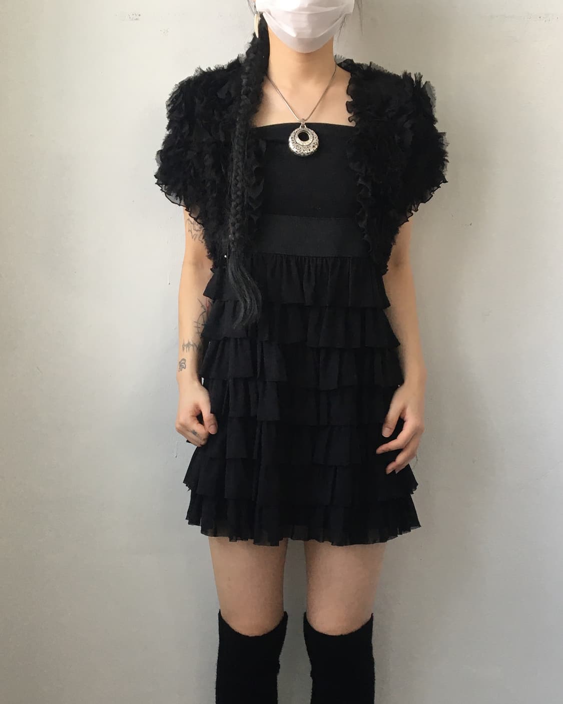 Layer point sleeveless onepiece 상품이미지1