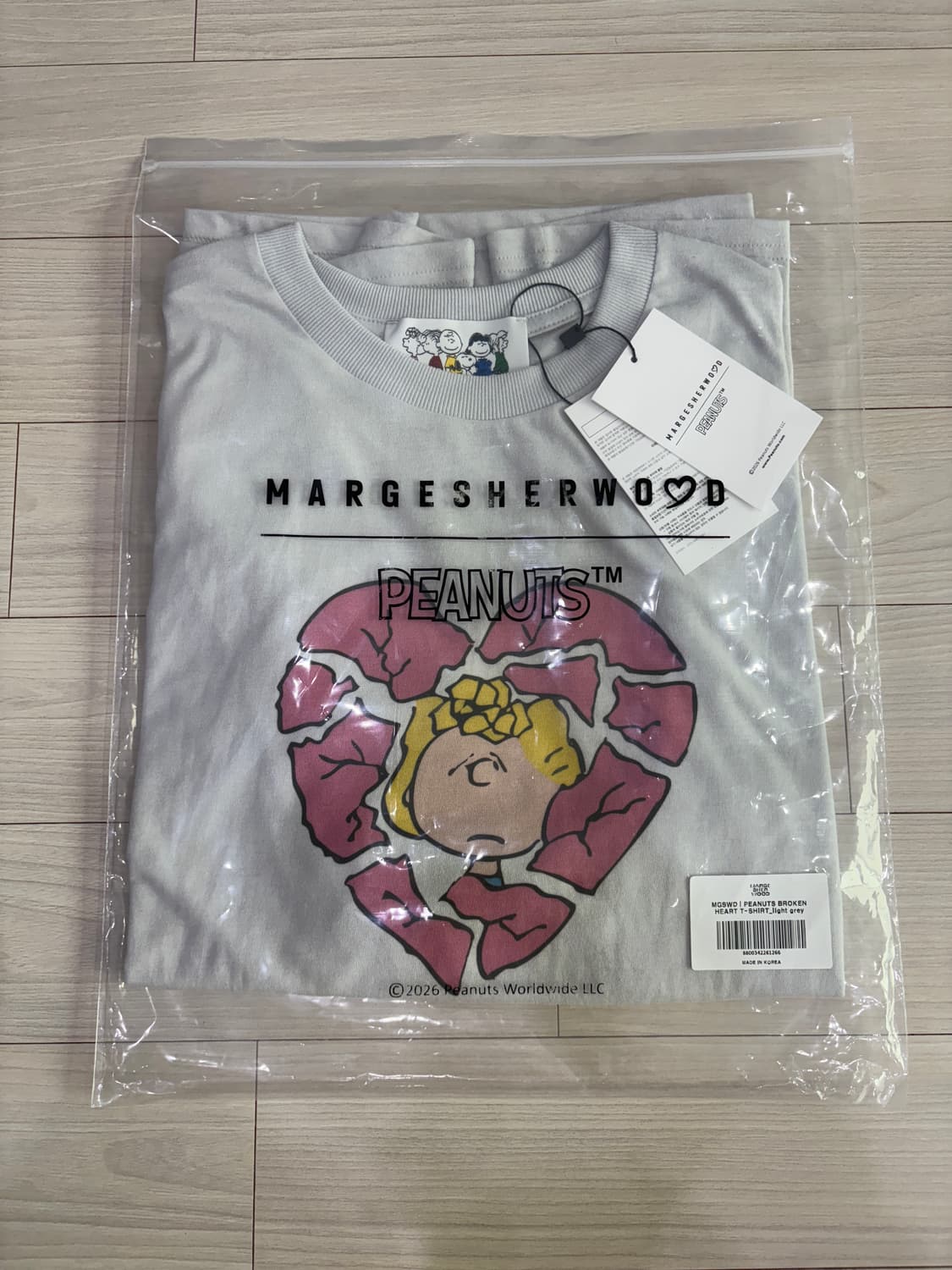 마지셔우드 PEANUTS BROKEN HEART T-SHIRT 상품이미지2