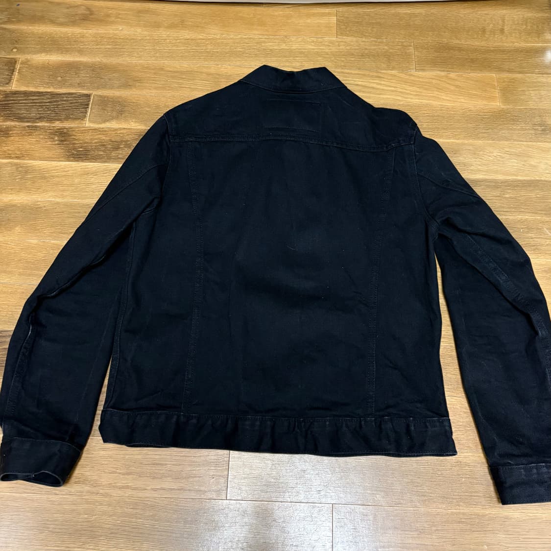 네이키드앤페이머스 블랙 셀비지 데님 트러커 자켓 m 상품이미지3