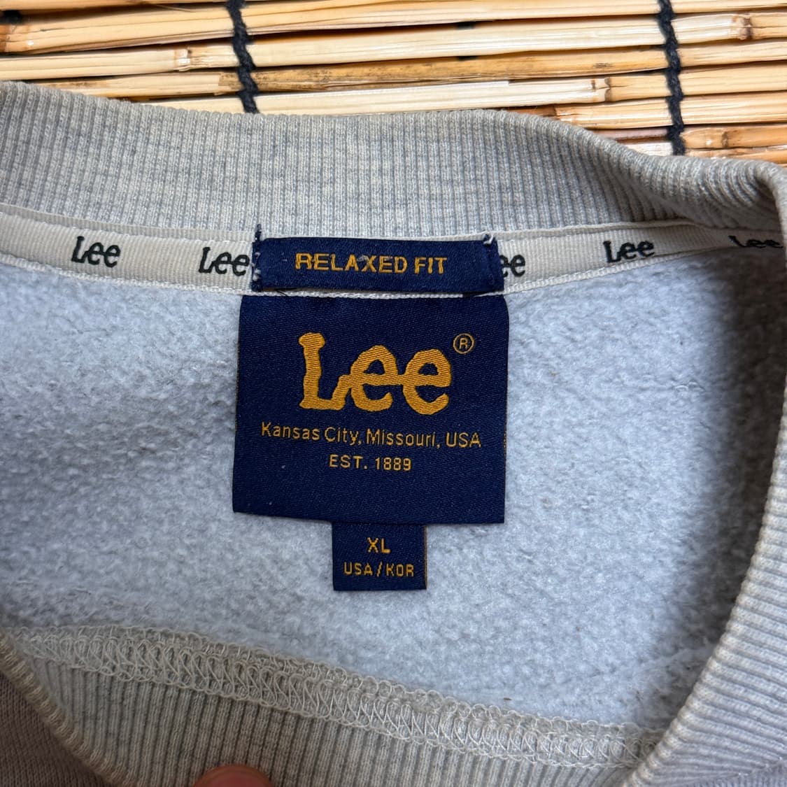 LEE 그레이 스펠아웃 맨투맨 XL 상품이미지4
